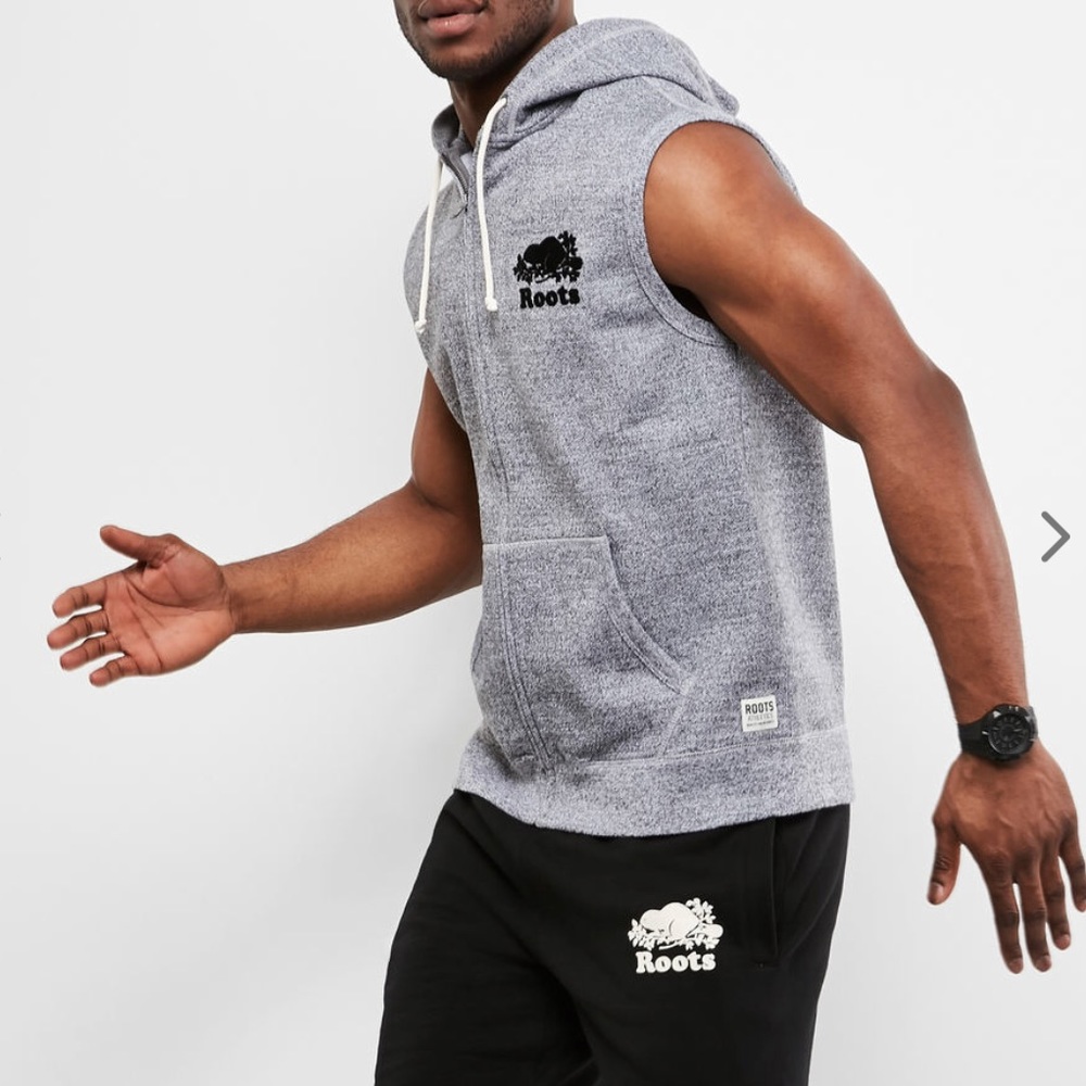 Sleeveless Zip-Up Hoodie: Roots Canada